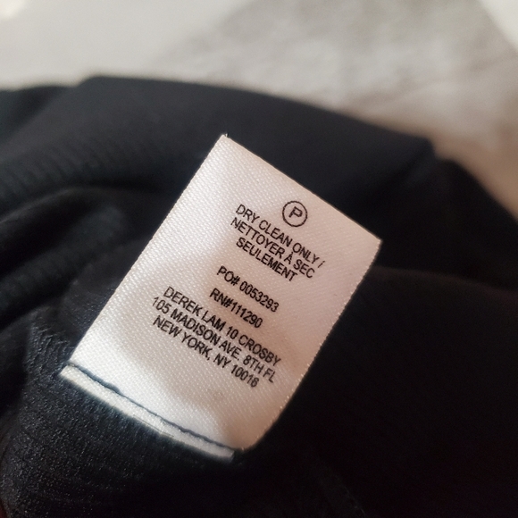 Derek Lam 10 Crosby Elegant Black Midi Dress. Short Sleeves. Knit Ribbed Lace Up - Picture 10 of 15